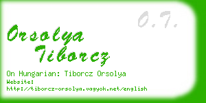 orsolya tiborcz business card